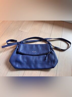 Kate Spade Cobble Hill Little Minka Blue Leather Crossbody Bag